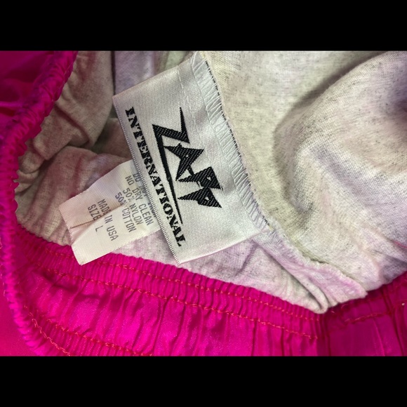 80’s “ZAPP INTERNATIONAL" Fuchsia Athletic Shorts - Picture 3 of 3